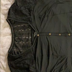 Torrid black bell sleeve lace top. Size 5